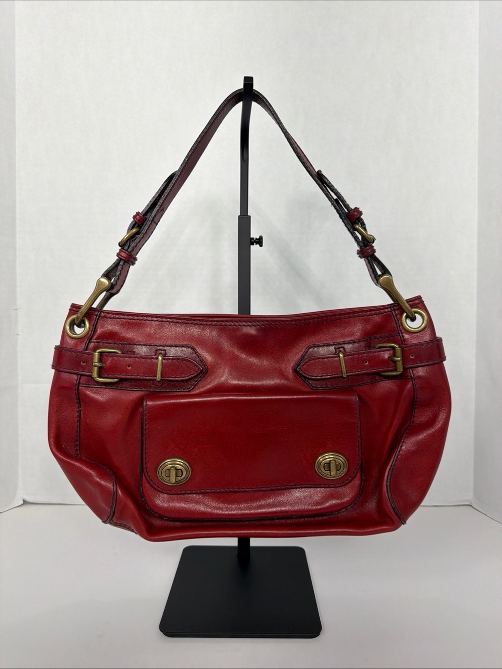 Marc Jacobs VINTAGE RED ZOE Y2K TURNLOCK POCKET BAG VGC
